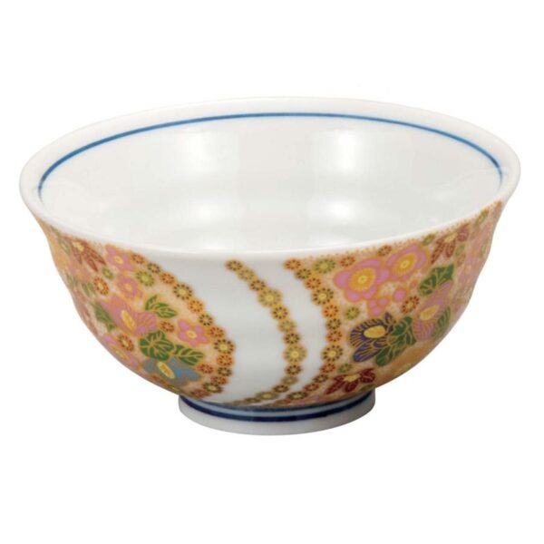 【九谷燒】夫婦飯碗及茶杯套裝 花詰 (一套 杯碗各1隻) - 影像 2