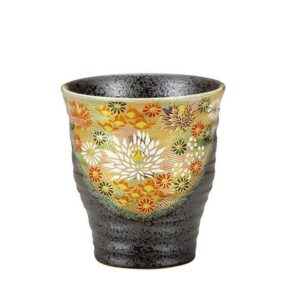 【九谷燒】花杯 金花詰